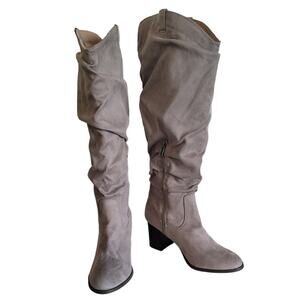 Journee Collection Women's Boot Faux Suede Slouchy Sz 11, NWOT